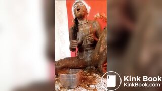 Christmas girl shitting and vomitting