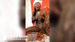 Christmas girl shitting and vomitting