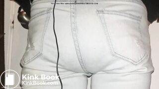 Huge Orange Jeans Poop