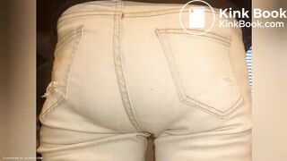 Huge Orange Jeans Poop