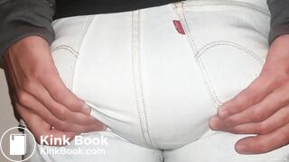 White Panties Double Jeans Poop
