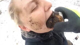 Iced cattle turds