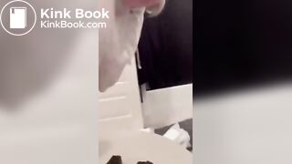Super sexy slut poops on her toilets closed