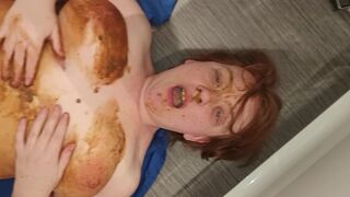 she was covered in her own shit before i did this