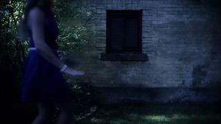Desperate woman poops outside (scene)