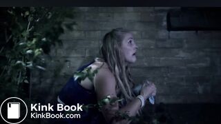 Desperate woman poops outside (scene)