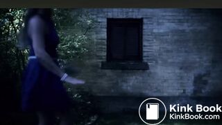 Desperate woman poops outside (scene)