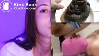 Human Toilet Femdom Poop Feeding Tease (Collage Edit)