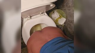 Girl toilet farting - video 6