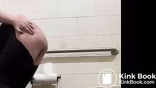 Evil Girl Sprays Her Shit All Over The Public Toilet