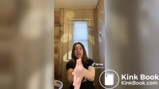 Girl pooping on the toilet TikTok