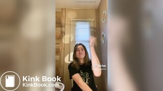 Girl pooping on the toilet TikTok