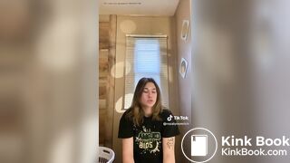 Girl pooping on the toilet TikTok