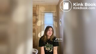 Girl pooping on the toilet TikTok