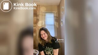 Girl pooping on the toilet TikTok