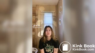 Girl pooping on the toilet TikTok
