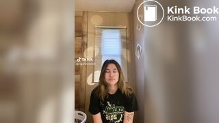 Girl pooping on the toilet TikTok