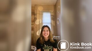Girl pooping on the toilet TikTok