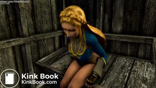 BOTW Zelda Bombs an Outhouse