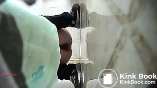 Chinese girl toilet pooping