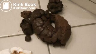a hott brunette poops on the floor