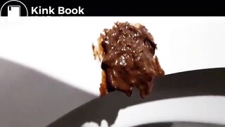 Closeup of ultra thick log dropping