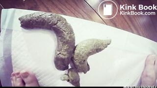 Thick Booty White Girl Dropping Some Huge Logs