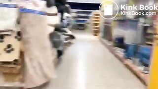 Busty milf shit in the store