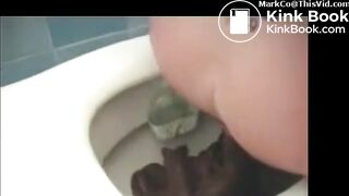 White Girl Drops Monstrous Loads Of Poop