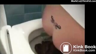 White Girl Drops Monstrous Loads Of Poop