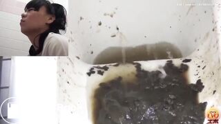 Japanese girls punish their toilet