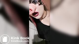 Eating shit from gents toilet