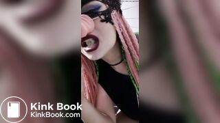 Eating shit from gents toilet