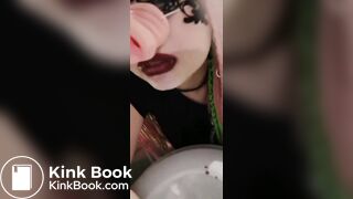 Eating shit from gents toilet