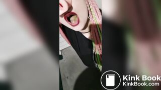 Eating shit from gents toilet