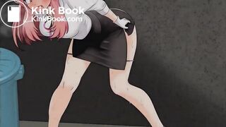 Girl hiding to release diarrhea