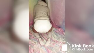 Diaper girl mess explosion