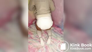 Diaper girl mess explosion