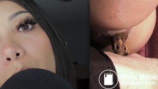 Sensual Latina Human Toilet Poop Eating (Collage Edit)
