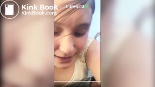 girl poop in camping