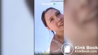 girl poop in camping