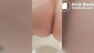 Amateur woman's defecation