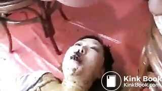 Japanese lesbian eats poop