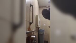 Girl Diarrhea on Wall