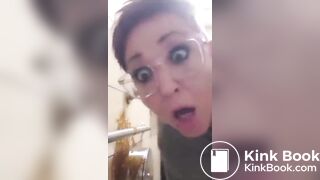 Girl Diarrhea on Wall