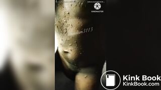 She is cover with her scat