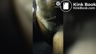 She is cover with her scat