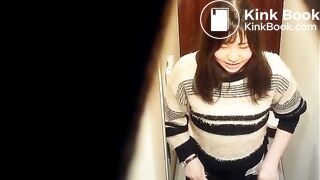 The girl is having a hard time with constipation.