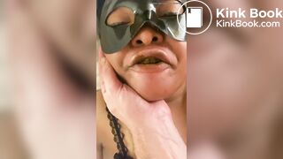 Deep feeding slave Yuna a shit and spit dinner