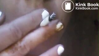 A poo and smoke on a forest latrine..